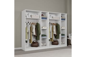 Olera Garderobe 240x180 cm - Hvit - Oppbevaring - Garderober & garderobesystem