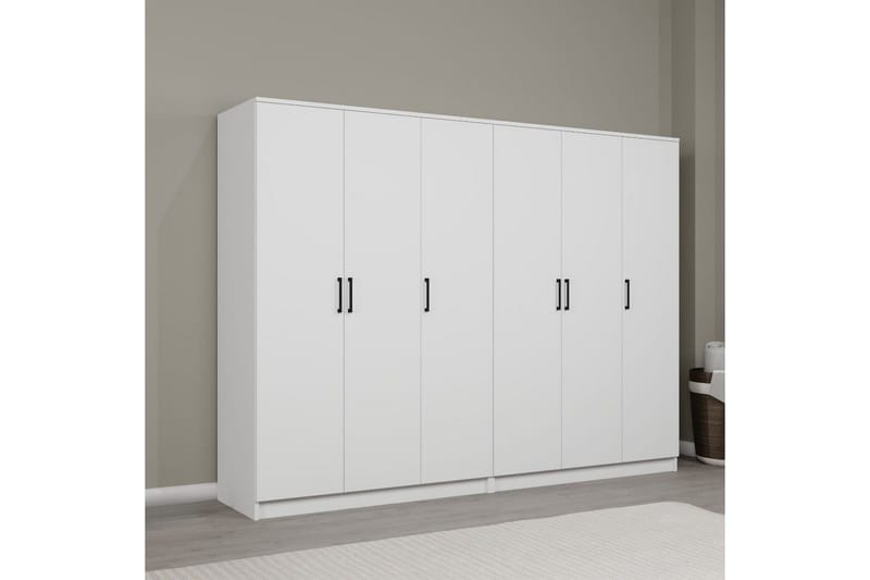 Olera Garderobe 240x180 cm - Hvit - Oppbevaring - Garderober & garderobesystem