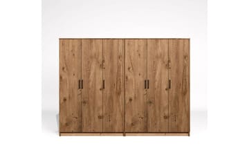 Olera Garderobe 240x180 cm - Natur - Oppbevaring - Garderober & garderobesystem