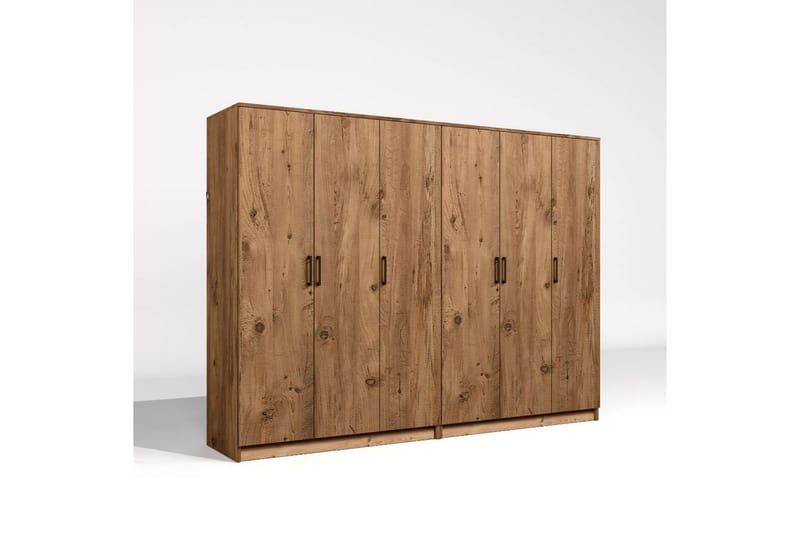 Olera Garderobe 240x180 cm - Natur - Oppbevaring - Garderober & garderobesystem