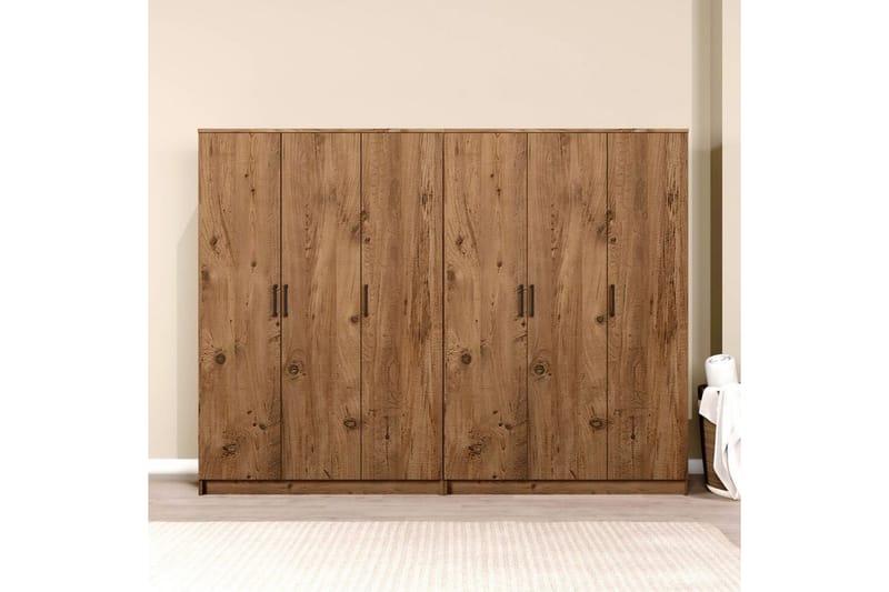 Olera Garderobe 240x180 cm - Natur - Oppbevaring - Garderober & garderobesystem