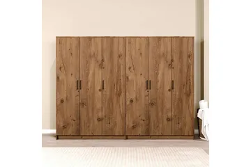 Olera Garderobe 240x180 cm - Natur - Oppbevaring - Garderober & garderobesystem