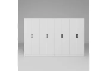 Olera Garderobe 280x180 cm - Hvit - Oppbevaring - Garderober & garderobesystem