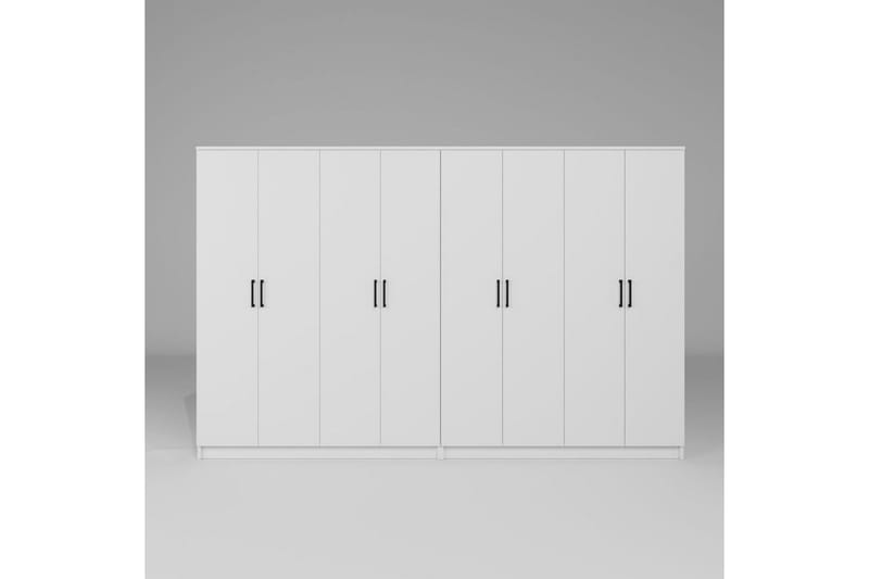 Olera Garderobe 280x180 cm - Hvit - Oppbevaring - Garderober & garderobesystem