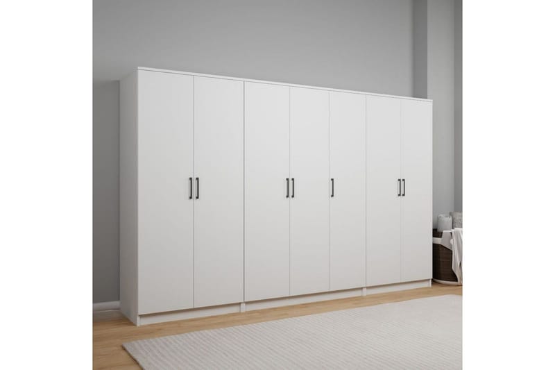 Olera Garderobe 280x180 cm - Hvit - Oppbevaring - Garderober & garderobesystem - Garderobeskap