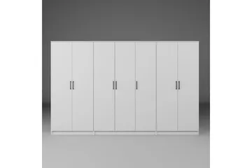 Olera Garderobe 280x180 cm - Hvit - Oppbevaring - Garderober & garderobesystem - Garderobeskap