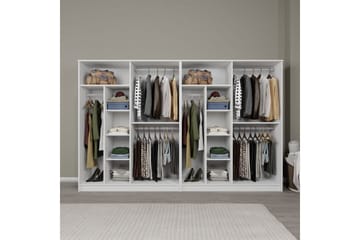 Olera Garderobe 280x180 cm - Hvit - Oppbevaring - Garderober & garderobesystem