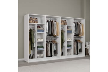 Olera Garderobe 280x180 cm - Hvit - Oppbevaring - Garderober & garderobesystem