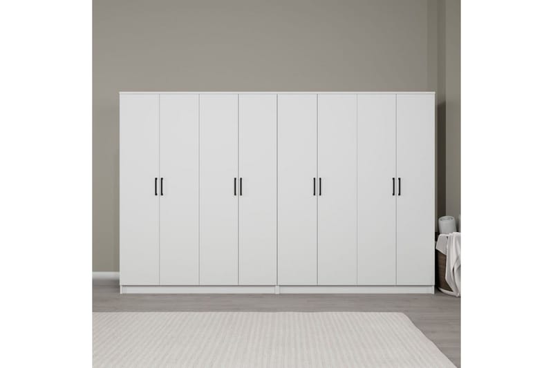 Olera Garderobe 280x180 cm - Hvit - Oppbevaring - Garderober & garderobesystem