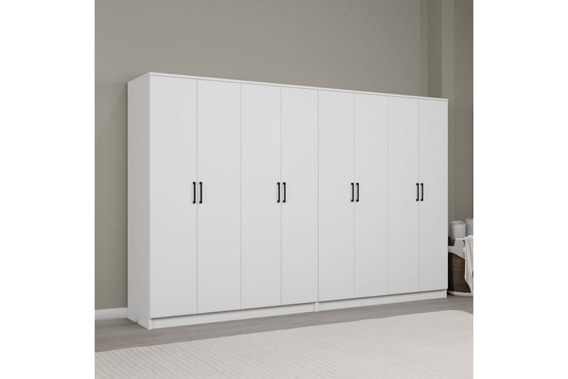 Olera Garderobe 280x180 cm - Hvit - Oppbevaring - Garderober & garderobesystem