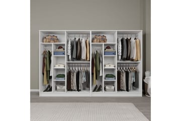 Olera Garderobe 280x180 cm - Hvit - Oppbevaring - Garderober & garderobesystem