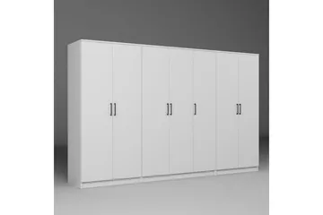 Olera Garderobe 280x180 cm - Hvit - Oppbevaring - Garderober & garderobesystem - Garderobeskap