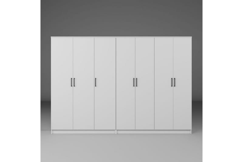 Olera Garderobe 280x180 cm - Hvit - Oppbevaring - Garderober & garderobesystem