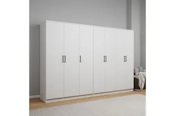 Olera Garderobe 280x180 cm - Hvit - Oppbevaring - Garderober & garderobesystem