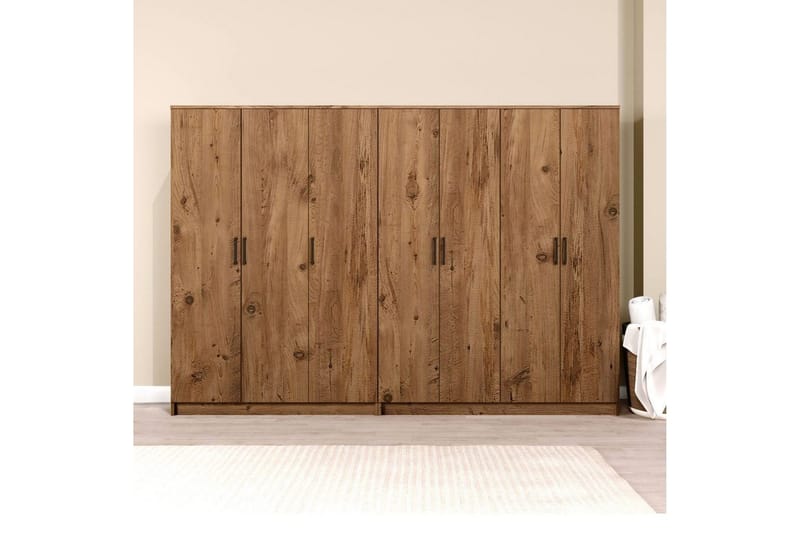 Olera Garderobe 280x180 cm - Natur - Oppbevaring - Garderober & garderobesystem