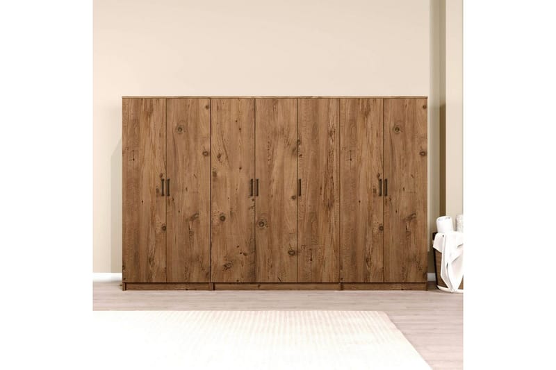 Olera Garderobe 280x180 cm - Natur - Oppbevaring - Garderober & garderobesystem - Garderobeskap