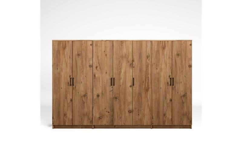 Olera Garderobe 280x180 cm - Natur - Oppbevaring - Garderober & garderobesystem