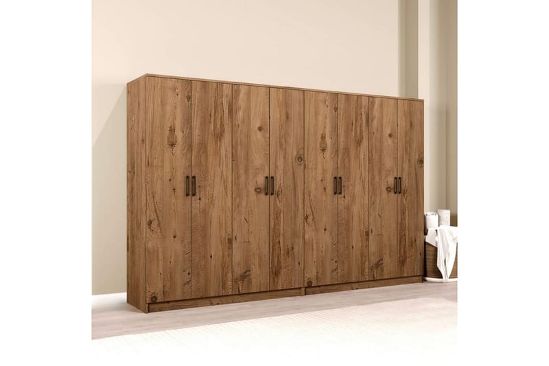 Olera Garderobe 280x180 cm - Natur - Oppbevaring - Garderober & garderobesystem