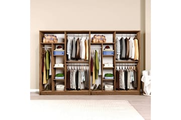 Olera Garderobe 280x180 cm - Natur - Oppbevaring - Garderober & garderobesystem