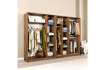 Olera Garderobe 280x180 cm - Natur - Oppbevaring - Garderober & garderobesystem