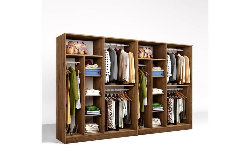Olera Garderobe 280x180 cm - Natur - Oppbevaring - Garderober & garderobesystem
