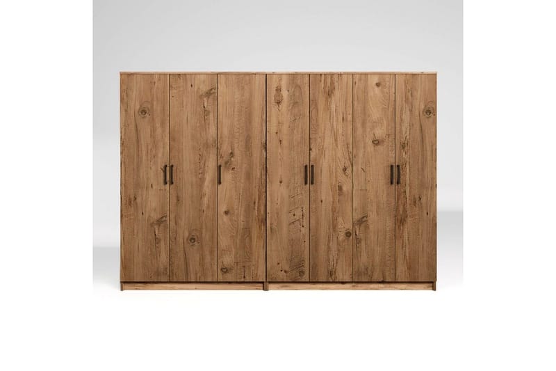 Olera Garderobe 280x180 cm - Natur - Oppbevaring - Garderober & garderobesystem