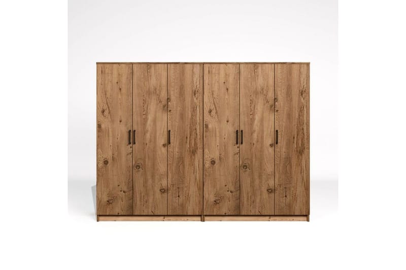 Olera Garderobeskap 240 cm i Lyst Tre - Brun - Oppbevaring - Garderober & garderobesystem