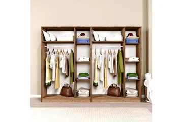 Olera Garderobeskap 240 cm i Lyst Tre - Brun - Oppbevaring - Garderober & garderobesystem