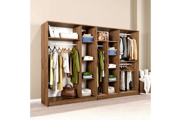Olera Garderobeskap 280 cm i Lyst Tre - Brun - Oppbevaring - Garderober & garderobesystem
