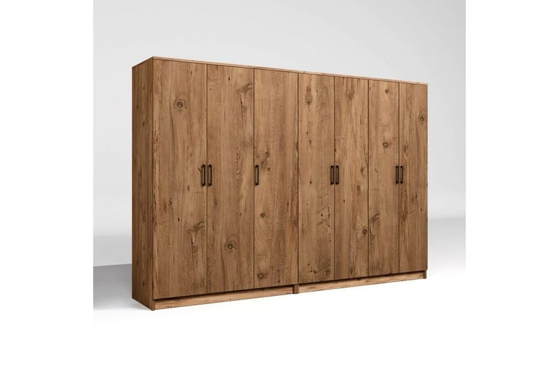 Olera Garderobeskap 280 cm i Lyst Tre - Brun - Oppbevaring - Garderober & garderobesystem
