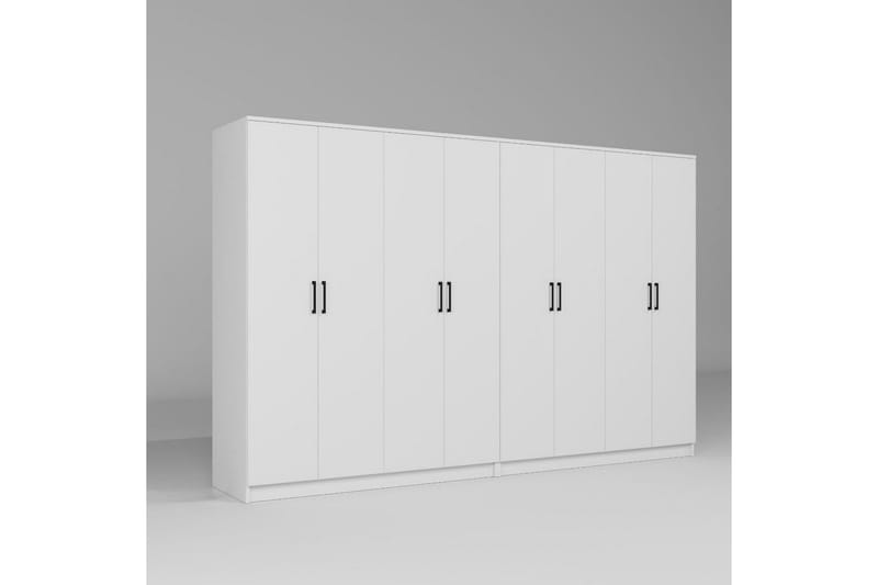 Olera Garderobeskap 280 cm i Malt Tre - Hvit - Oppbevaring - Garderober & garderobesystem