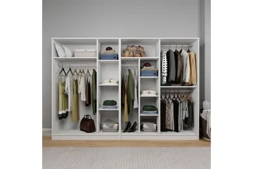 Olera Garderobeskap 280 cm i Tre - Hvit - Oppbevaring - Garderober & garderobesystem