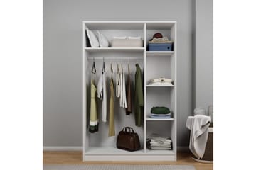 Olera Garderobesskåp 120x180 cm - Hvit - Oppbevaring - Garderober & garderobesystem - Garderobeskap