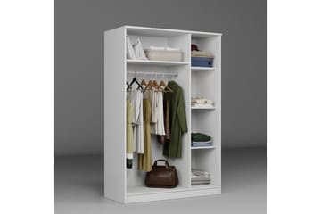 Olera Garderobesskåp 120x180 cm - Hvit - Oppbevaring - Garderober & garderobesystem - Garderobeskap