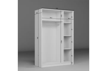 Olera Garderobesskåp 120x180 cm - Hvit - Oppbevaring - Garderober & garderobesystem - Garderobeskap