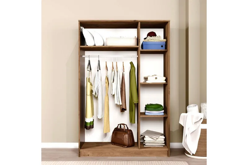 Olera Garderobesskåp 120x180 cm - Natur - Oppbevaring - Garderober & garderobesystem - Garderobeskap