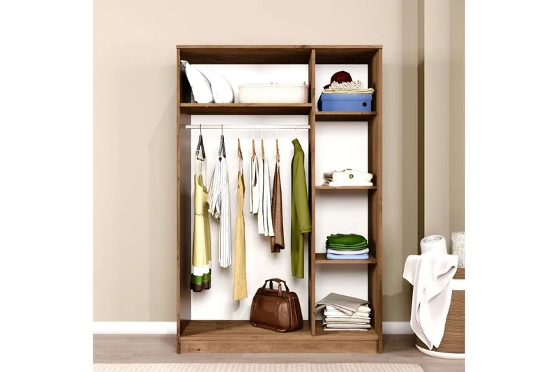 Olera Garderobesskåp 120x180 cm - Natur - Oppbevaring - Garderober & garderobesystem