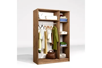 Olera Garderobesskåp 120x180 cm - Natur - Oppbevaring - Garderober & garderobesystem