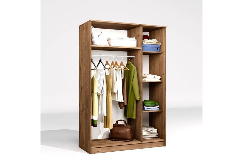 Olera Garderobesskåp 120x180 cm - Natur - Oppbevaring - Garderober & garderobesystem - Garderobeskap
