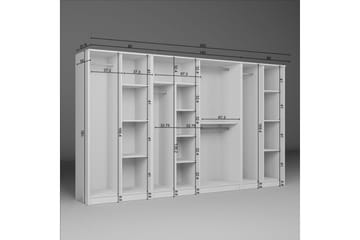 Olera Garderobesskåp 300x180 cm - Hvit - Oppbevaring - Garderober & garderobesystem - Garderobeskap