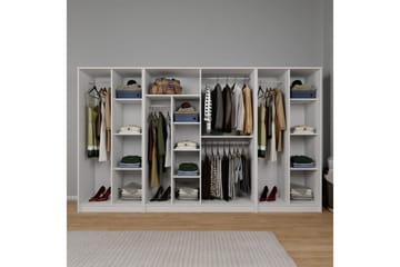 Olera Garderobesskåp 300x180 cm - Hvit - Oppbevaring - Garderober & garderobesystem - Garderobeskap