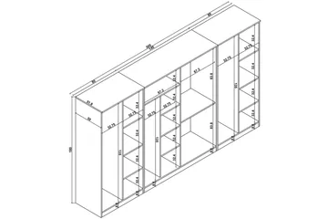 Olera Garderobesskåp 300x180 cm - Natur - Oppbevaring - Garderober & garderobesystem - Garderobeskap