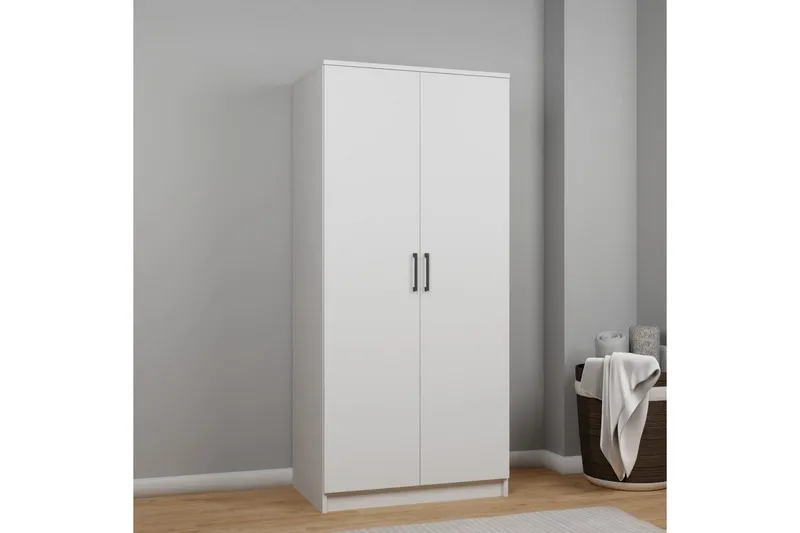 Olera Garderobesskåp 80x180 cm - Hvit - Oppbevaring - Garderober & garderobesystem - Garderobeskap