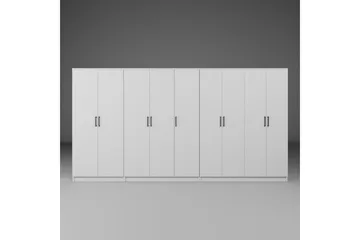 Olera Hjørnegarderobe 340x180 cm - Hvit - Oppbevaring - Garderober & garderobesystem - Garderobeskap