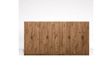 Olera Hjørnegarderobe 340x180 cm - Natur - Oppbevaring - Garderober & garderobesystem