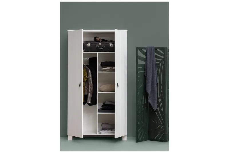 Ollerz Garderobe 55x111 cm - Hvit - Oppbevaring - Garderober & garderobesystem