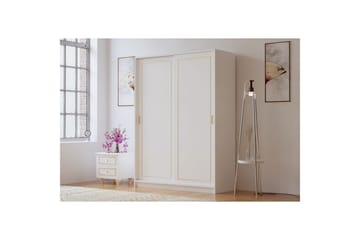 Olyven Garderobe 140x190 cm - Matt Hvit - Oppbevaring - Garderober & garderobesystem