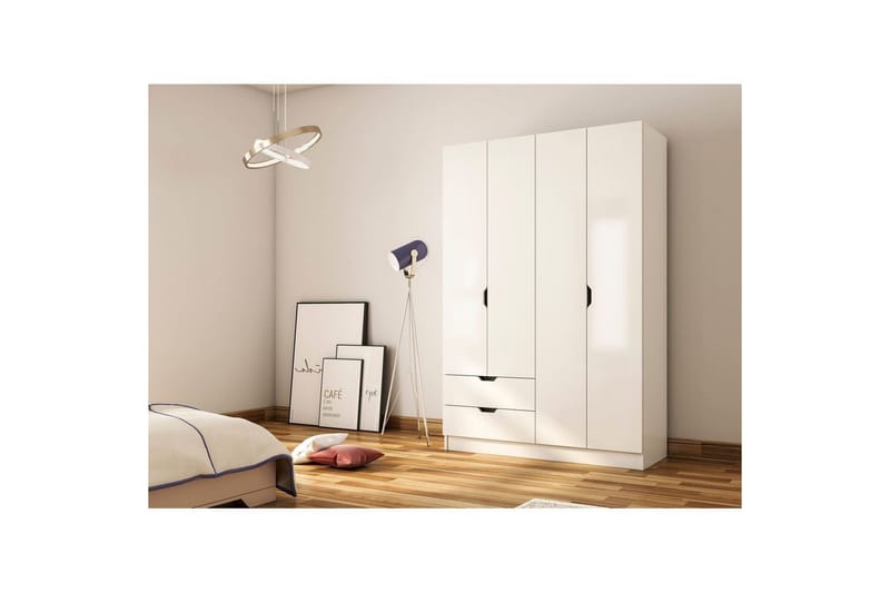 Omrin Garderobe 120x180 cm - Matt Hvit - Oppbevaring - Garderober & garderobesystem
