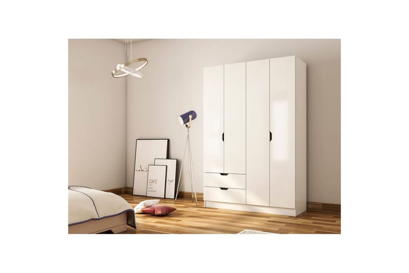 Omrin Garderobe 120x180 cm - Matt Hvit - Oppbevaring - Garderober & garderobesystem