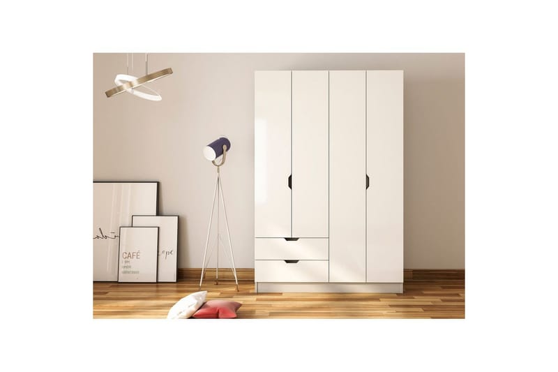 Omrin Garderobe 120x180 cm - Matt Hvit - Oppbevaring - Garderober & garderobesystem